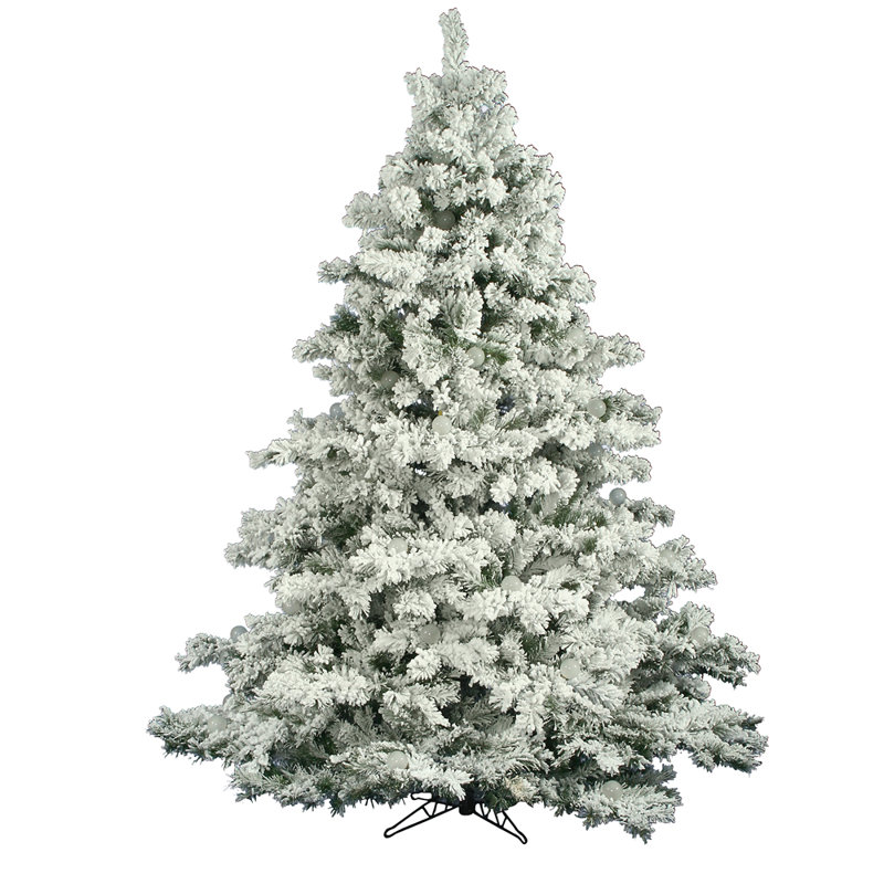 The Holiday Aisle Flocked Alaskan White Green Pine Artificial Christmas